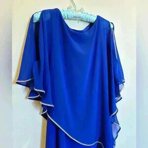 Joseph Ribkoff stunner blue with rhinestones as 8